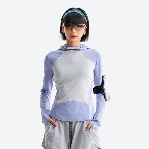 Aerie Damen Slim-Fit Kapuzen-Langarmshirt – UPF50+, 5A Antibakteriell