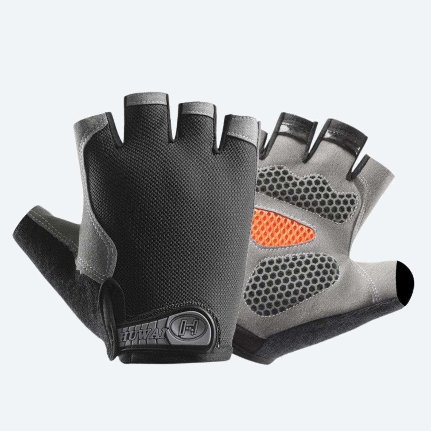 Knoll Half-Finger-Handschuhe – Atmungsaktives Mesh-Gewebe mit rutschfester, gepolsterter Handfläche, Terry-Tuch-Daumen & verstellbarem Klettverschluss für Gewichtheben, Radfahren & Outdoorsport – ChillCarve EU