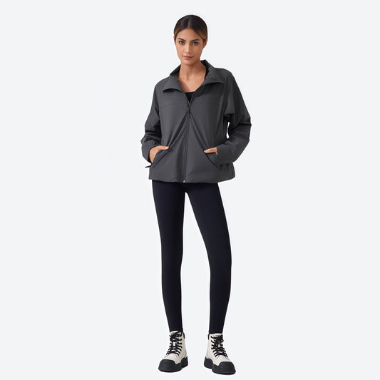 Lina Damen-Fleece-Softshell-Jacke – Slim Fit | Stehkragen