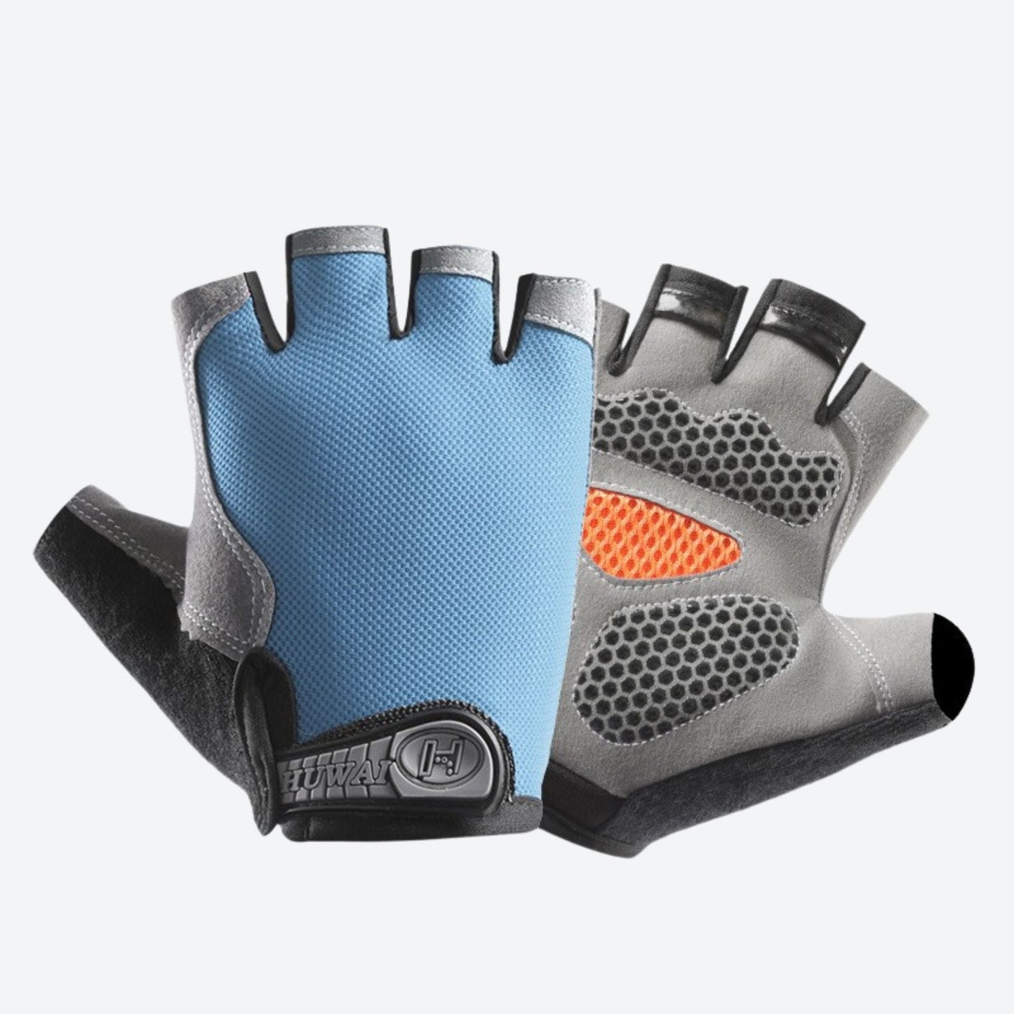 Knoll Half-Finger-Handschuhe – Atmungsaktives Mesh-Gewebe mit rutschfester, gepolsterter Handfläche, Terry-Tuch-Daumen & verstellbarem Klettverschluss für Gewichtheben, Radfahren & Outdoorsport – ChillCarve EU